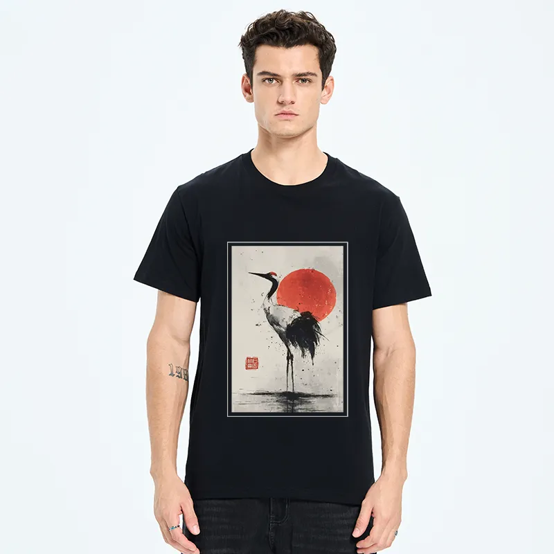Tokyo-Tiger Retro Japanese Red-crowned Crane Classic T-Shirt