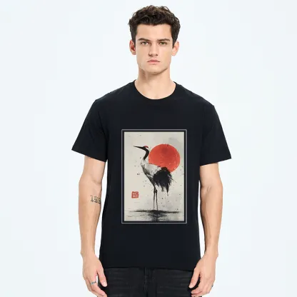 Tokyo-Tiger Retro Japanese Red-crowned Crane Classic T-Shirt