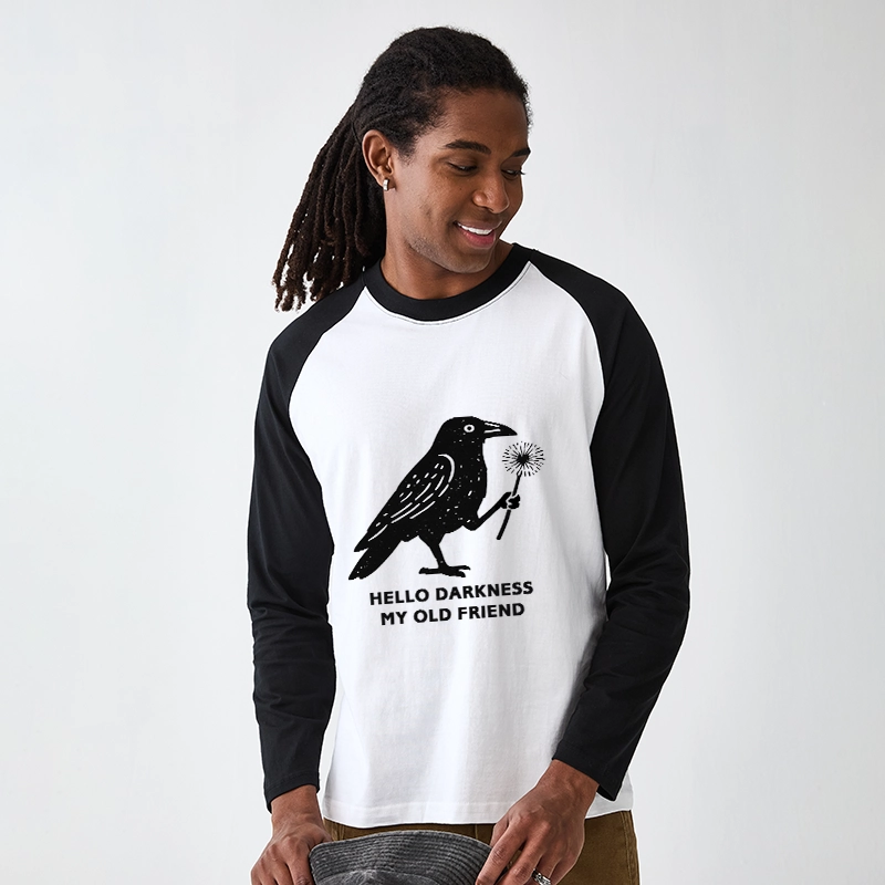 Tokyo-Tiger My Old Friend The Crow Raglan Long Sleeve T-shirt