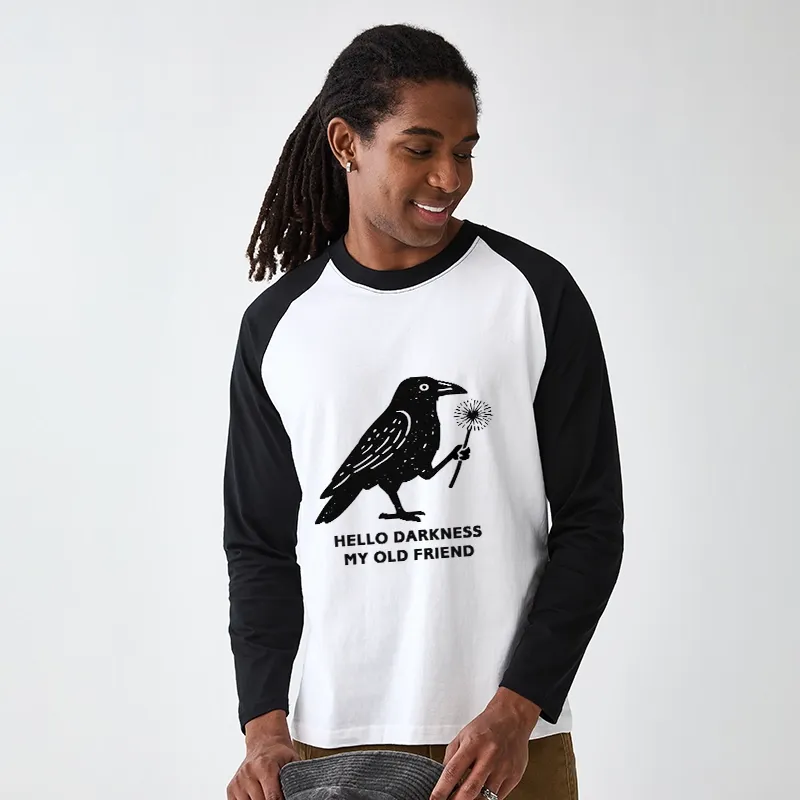 Tokyo-Tiger My Old Friend The Crow Raglan Long Sleeve T-shirt