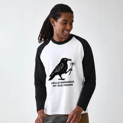 Tokyo-Tiger My Old Friend The Crow Raglan Long Sleeve T-shirt