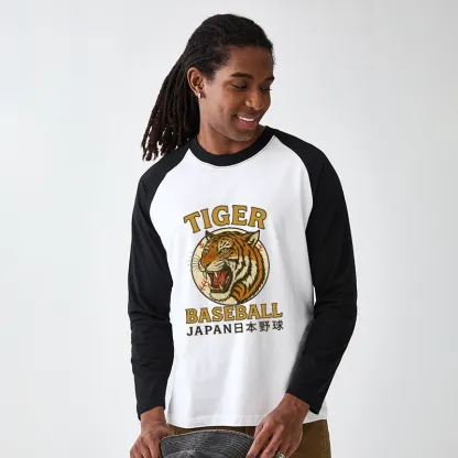 Tokyo-Tiger Osaka Japan Baseball Team Raglan Long Sleeve T-shirt