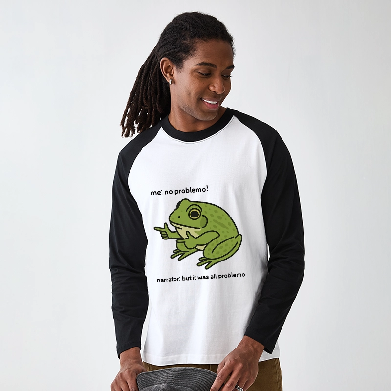 Tokyo-Tiger Stupid Frog Meme Raglan Long Sleeve T-shirt