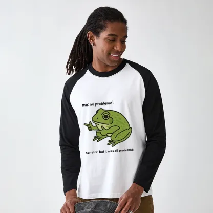Tokyo-Tiger Stupid Frog Meme Raglan Long Sleeve T-shirt