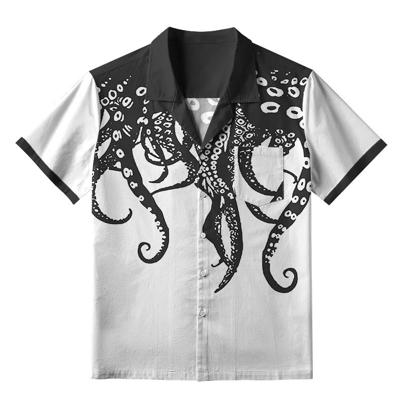 Tokyo-Tiger Octopus Tentacles Japan Aloha Hawaiian Shirt Sale