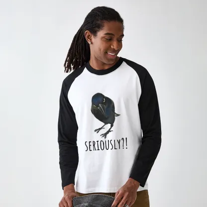 Tokyo-Tiger Raven's Question Raglan Long Sleeve T-shirt