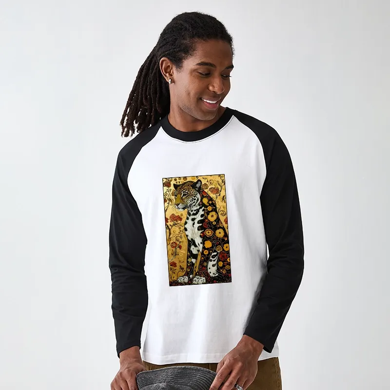 Tokyo-Tiger Magnificent Leopard Raglan Long Sleeve T-shirt