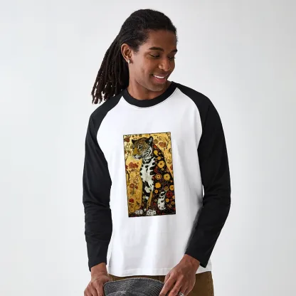 Tokyo-Tiger Magnificent Leopard Raglan Long Sleeve T-shirt