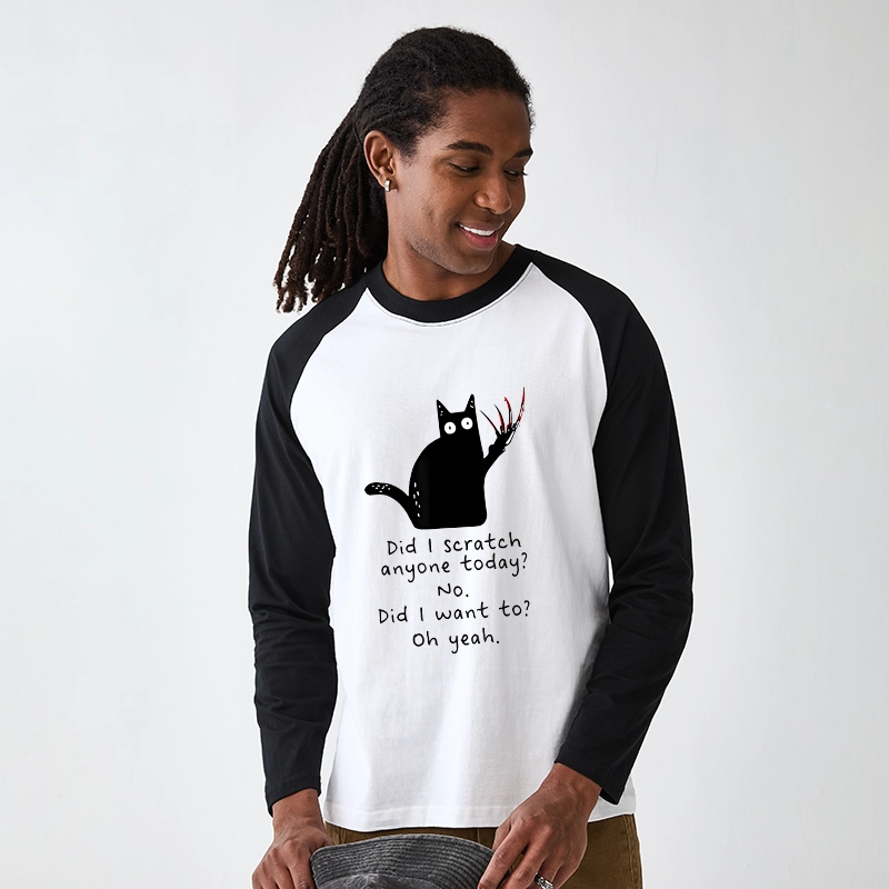 Tokyo-Tiger Cats With Sharp Claws Raglan Long Sleeve T-shirt