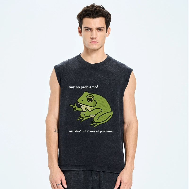 Tokyo-Tiger Stupid Frog Meme Washed Tank