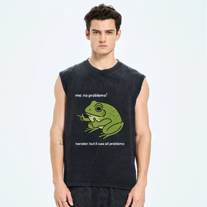Tokyo-Tiger Stupid Frog Meme Washed Tank