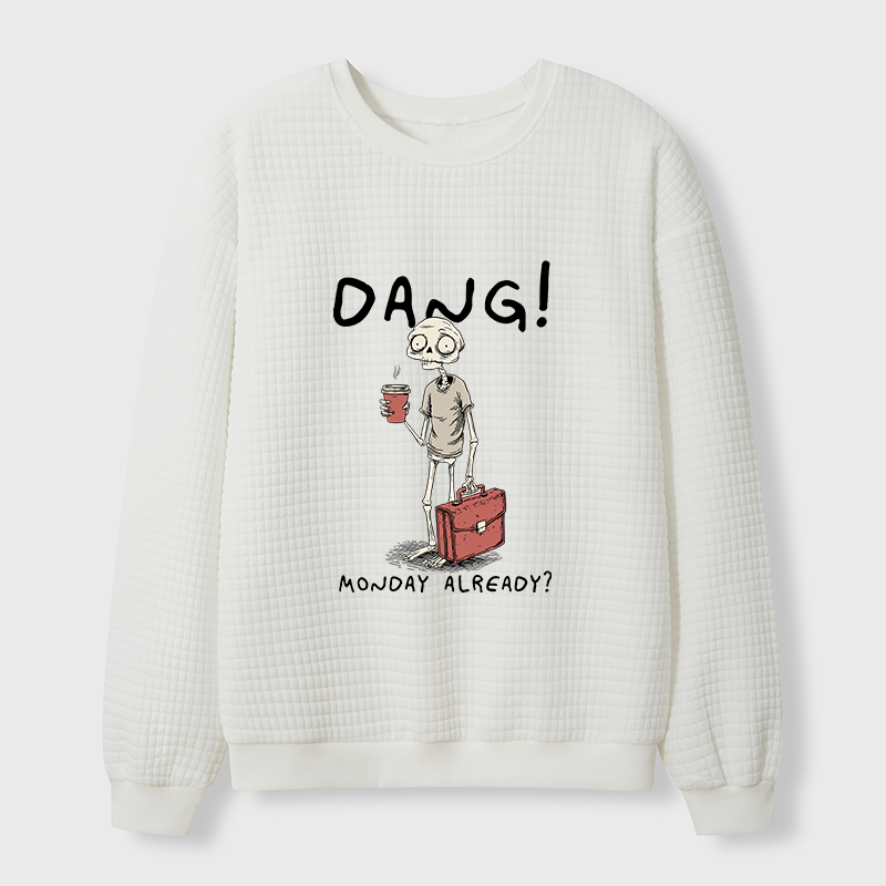 Tokyo-Tiger Workday Of The Skeleton Man Waffle Sweatshirt