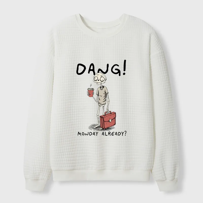 Tokyo-Tiger Workday Of The Skeleton Man Waffle Sweatshirt