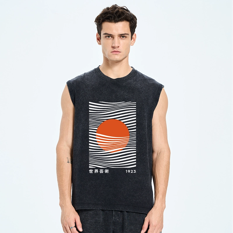 Tokyo-Tiger Minimalist Art Sun Washed Tank