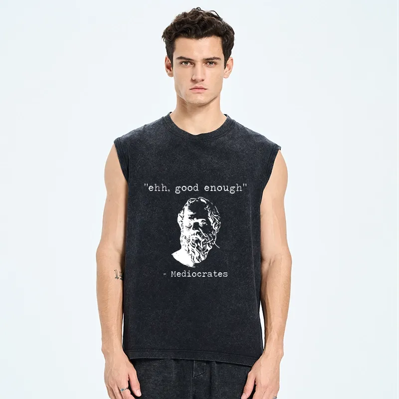 Tokyo-Tiger Mediocrates Meme Washed Tank