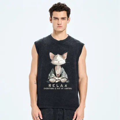 Tokyo-Tiger Zen Cat Relaxation，Everything's Out Of Control Washed Tank