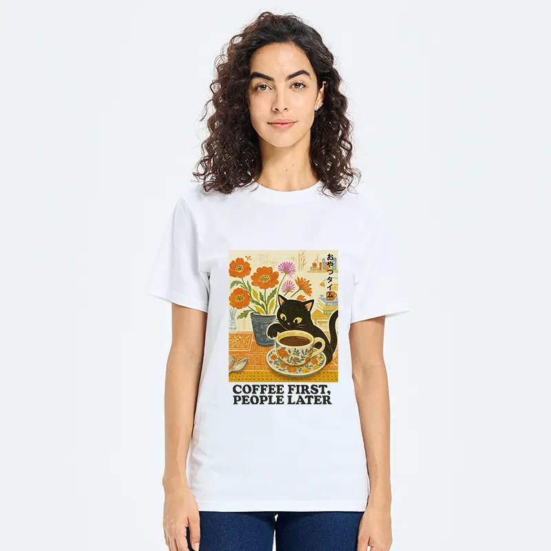 Tokyo-Tiger Kitten Drinks Coffee First Classic T-Shirt