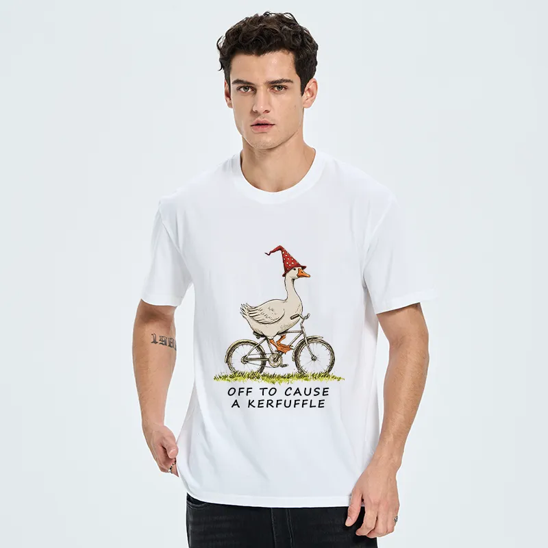 Tokyo-Tiger Stupid Goose Riding A Bicycle Classic T-Shirt