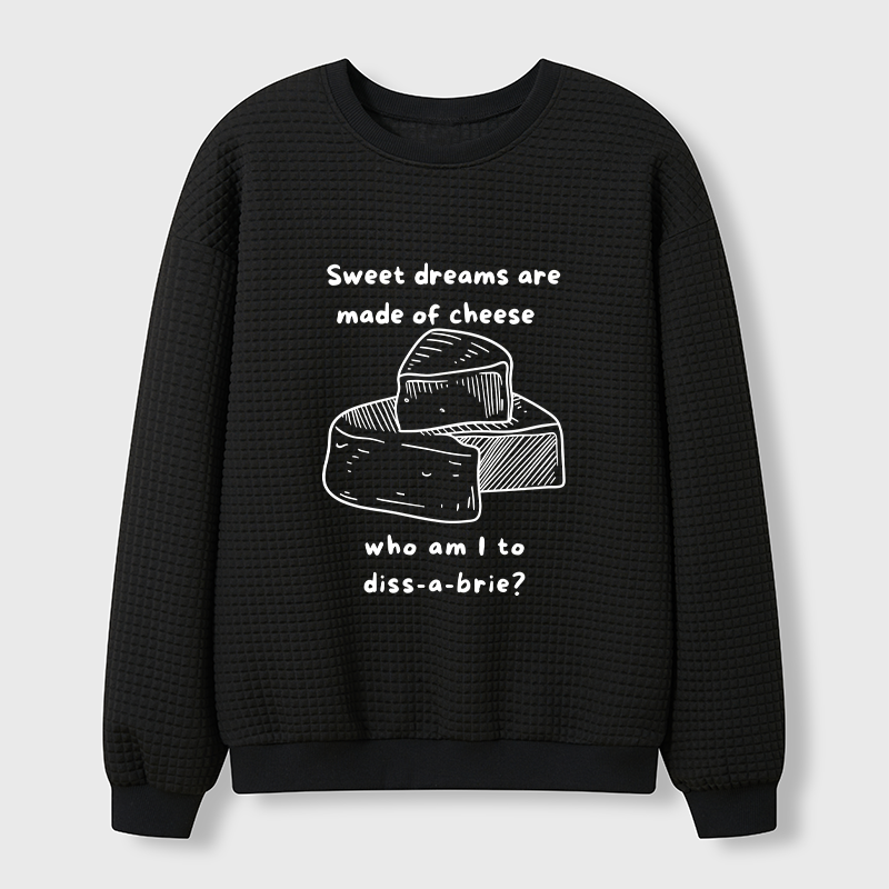 Tokyo-Tiger Cheese Music Funny Waffle Sweatshirt