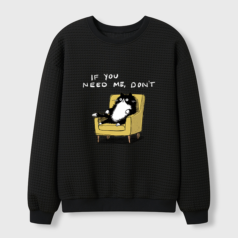 Tokyo-Tiger Unavailable Cat Waffle Sweatshirt