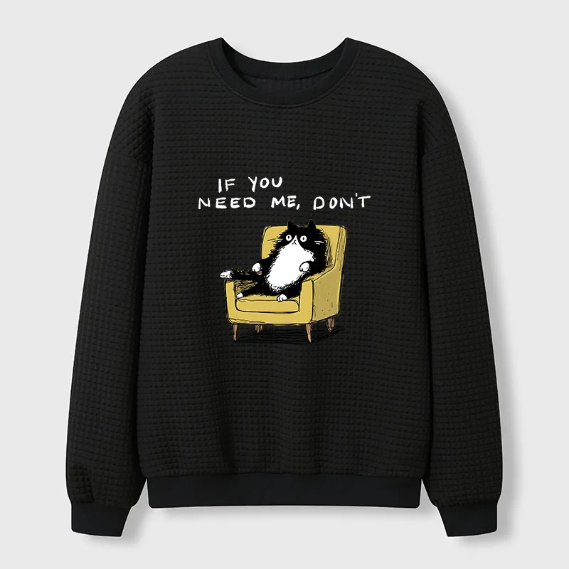 Tokyo-Tiger Unavailable Cat Waffle Sweatshirt