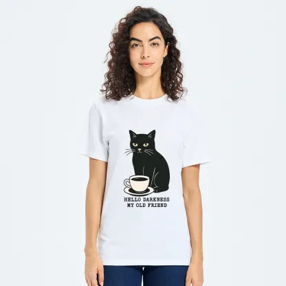 Tokyo-Tiger Black Cat Drinking Coffee Classic T-Shirt