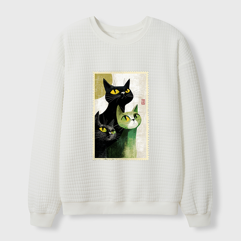 Tokyo-Tiger Three Small Silences Waffle Sweatshirt