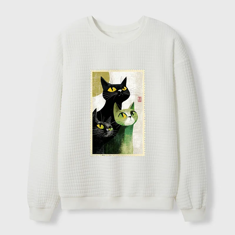 Tokyo-Tiger Three Small Silences Waffle Sweatshirt