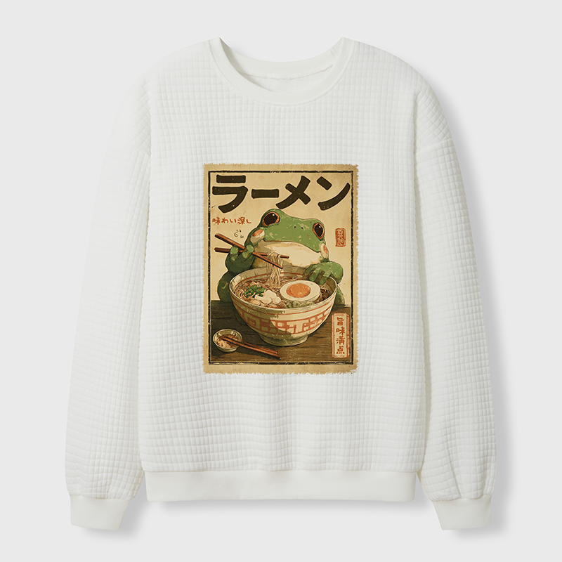 Tokyo-Tiger Ramen Bliss Waffle Sweatshirt