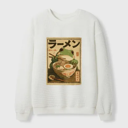 Tokyo-Tiger Ramen Bliss Waffle Sweatshirt