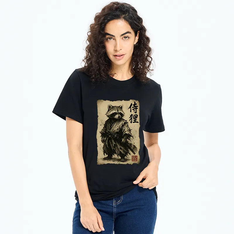 Tokyo-Tiger Retro Raccoon Samurai Classic T-Shirt