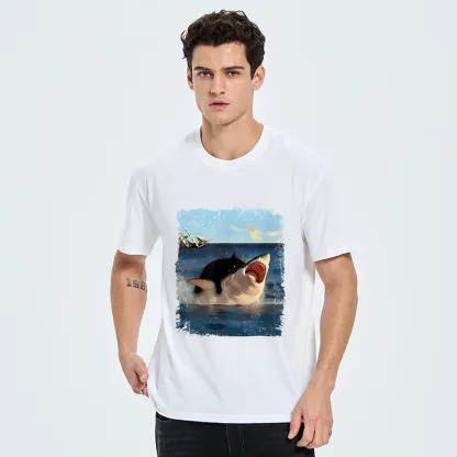 Tokyo-Tiger Cat Bites Shark Classic T-Shirt