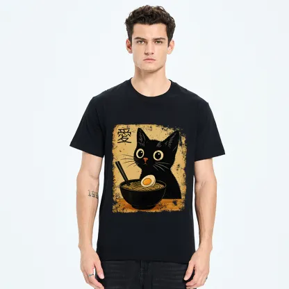 Tokyo-Tiger The Black Cat Ate Ramen Classic T-Shirt