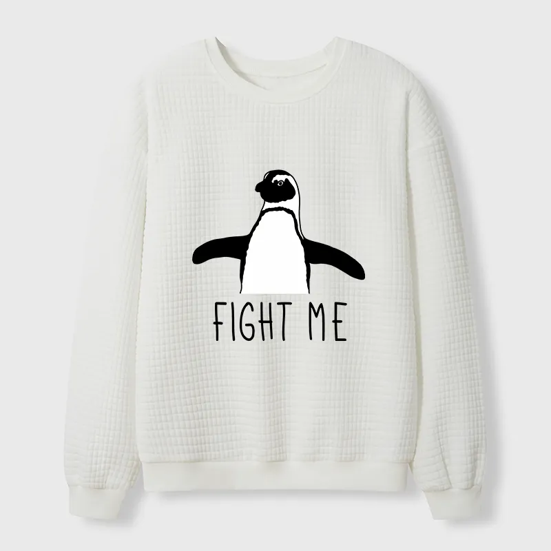 Tokyo-Tiger Fighting Penguins Waffle Sweatshirt