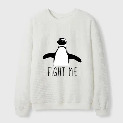 Tokyo-Tiger Fighting Penguins Waffle Sweatshirt