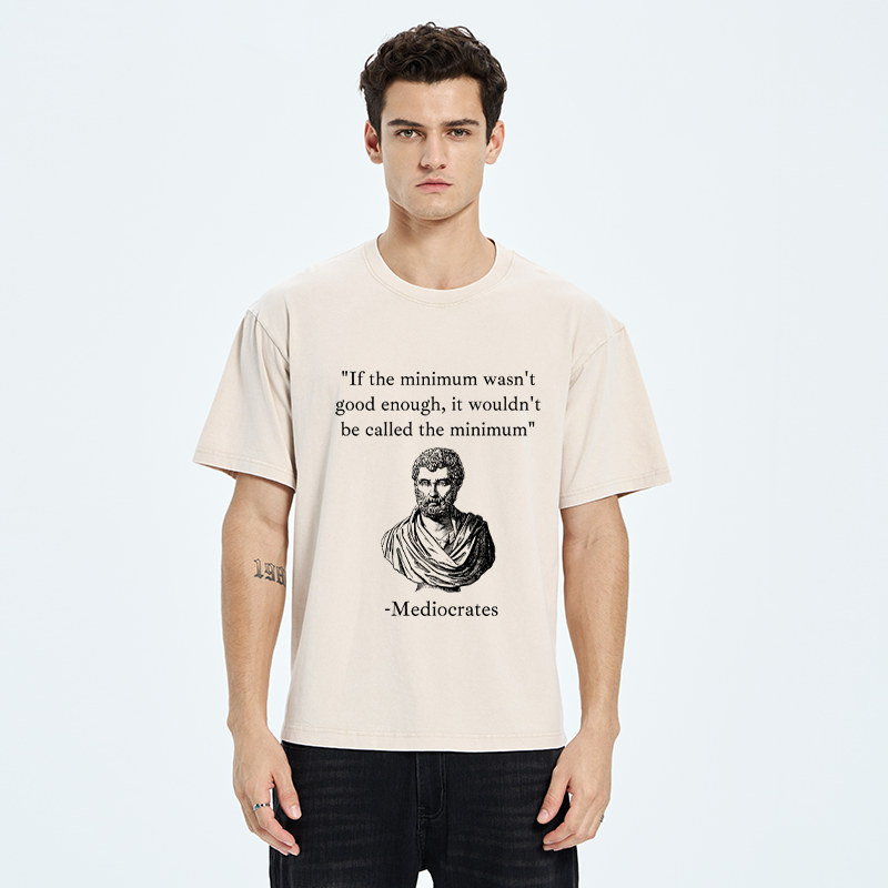 Tokyo-Tiger Humorous Philosopher Funny Washed T-Shirt