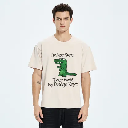Tokyo-Tiger Dinosaur Meme Sarcastic Ironic Washed T-Shirt