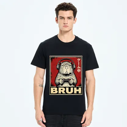 Tokyo-Tiger Funny Capybara Playing Games Classic T-Shirt