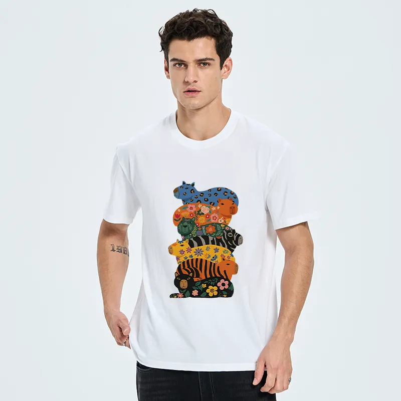 Tokyo-Tiger Cute Colorful Capybaras Classic T-Shirt