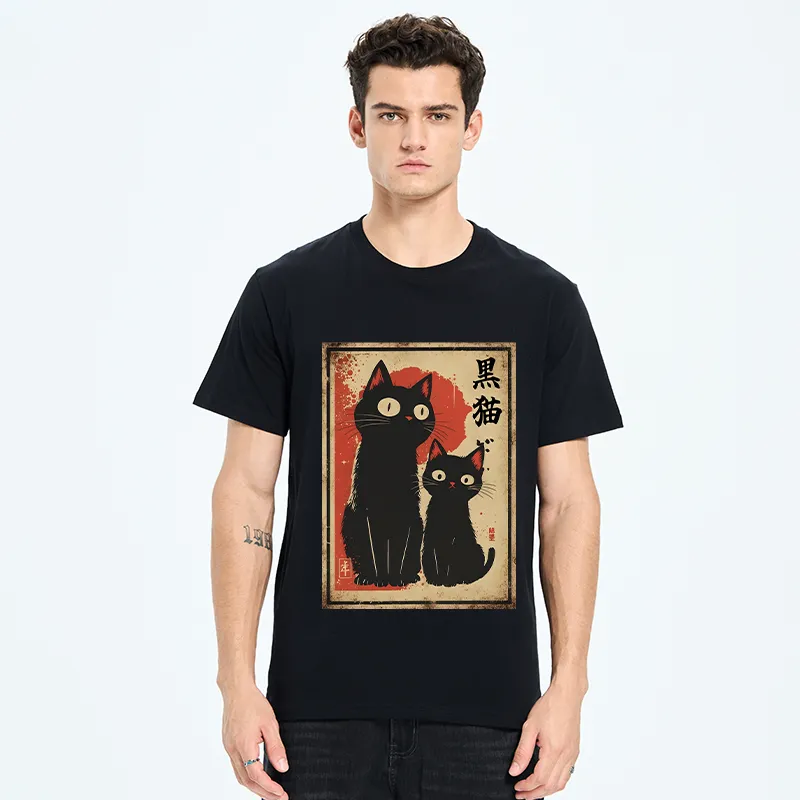 Tokyo-Tiger Two Black Cats Classic T-Shirt
