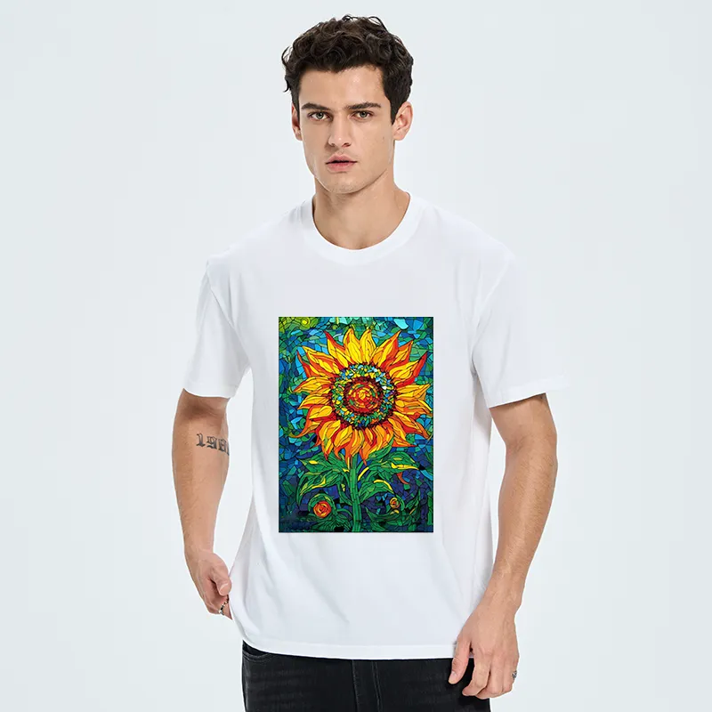 Tokyo-Tiger Colorful Art Sunflower Classic T-Shirt