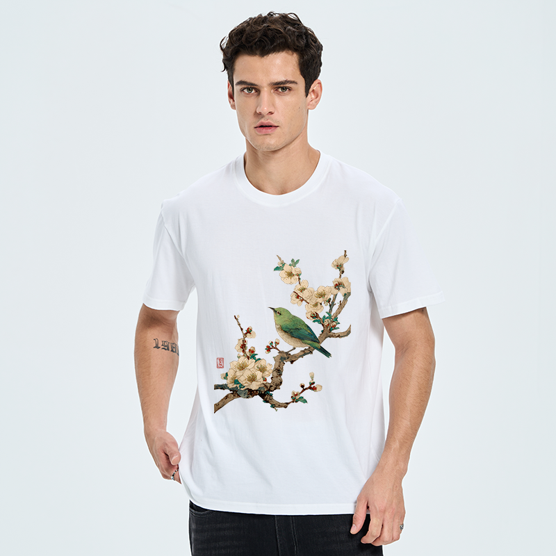 Tokyo-Tiger Perched In Bloom Classic T-Shirt