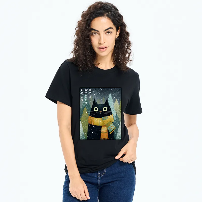 Tokyo-Tiger Black Cat With Green Eyes Classic T-Shirt