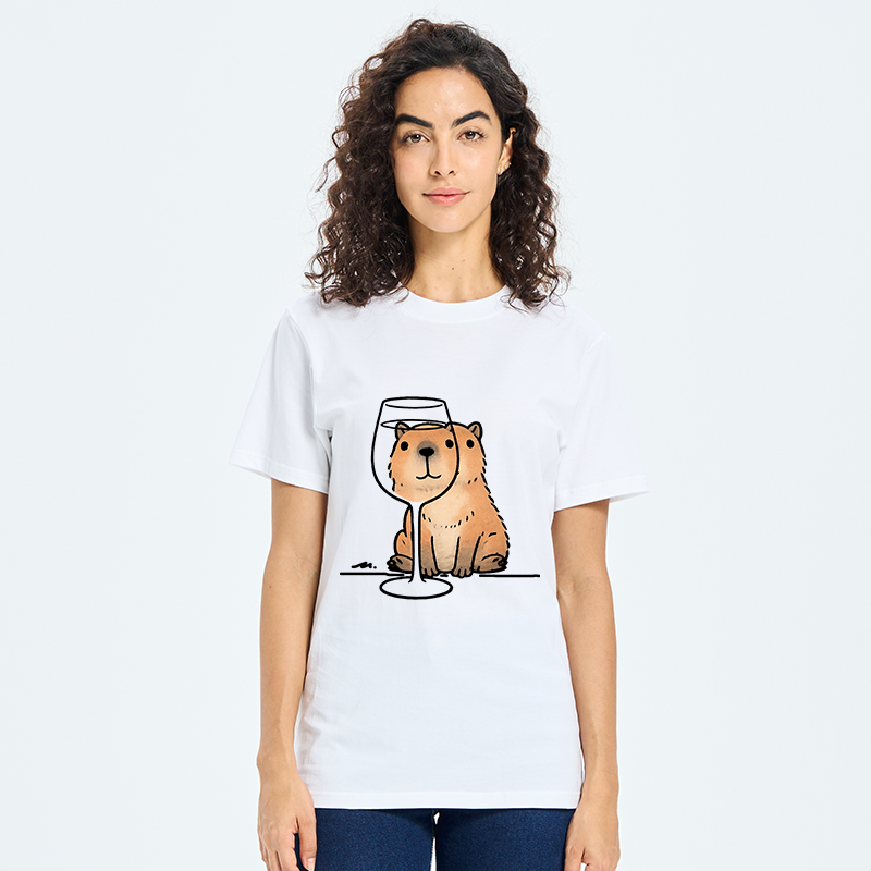 Tokyo-Tiger Capybara With A Glass Classic T-Shirt