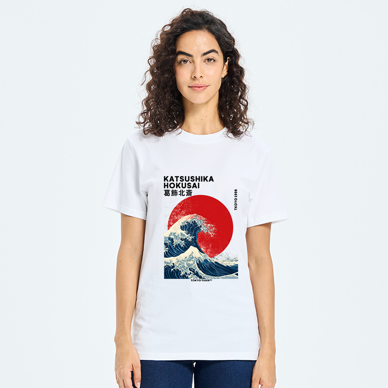 Tokyo-Tiger The Great Wave And Sun Classic T-Shirt