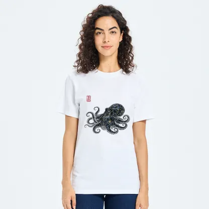 Tokyo-Tiger Ink-Sea Octopus Classic T-Shirt