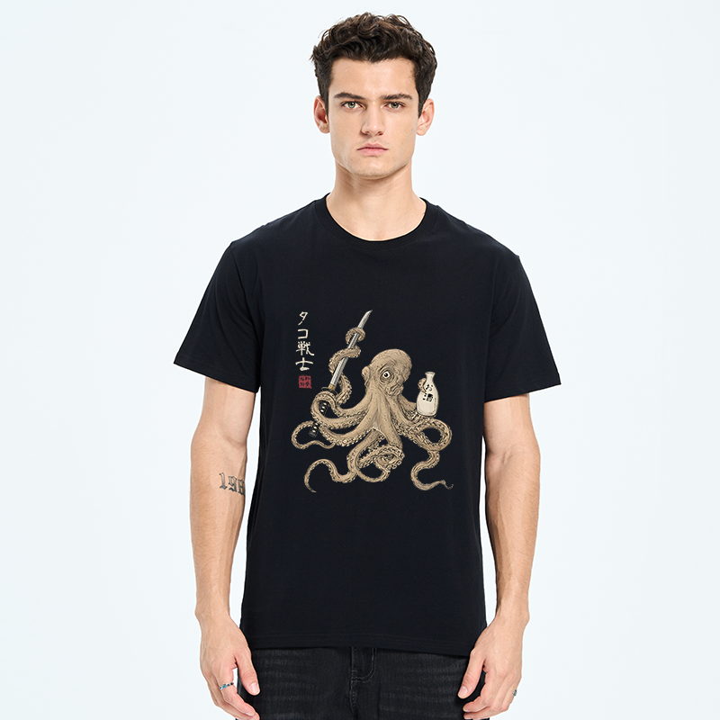 Tokyo-Tiger Octopus Samurai And Sake Classic T-Shirt