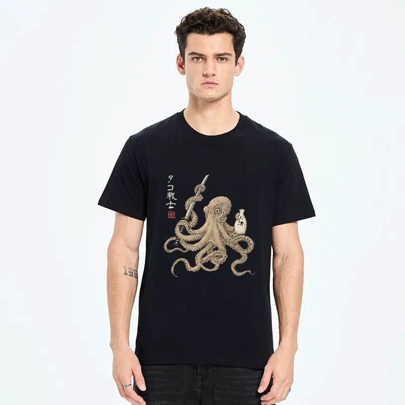 Tokyo-Tiger Octopus Samurai And Sake Classic T-Shirt