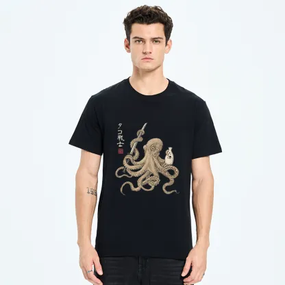 Tokyo-Tiger Octopus Samurai And Sake Classic T-Shirt