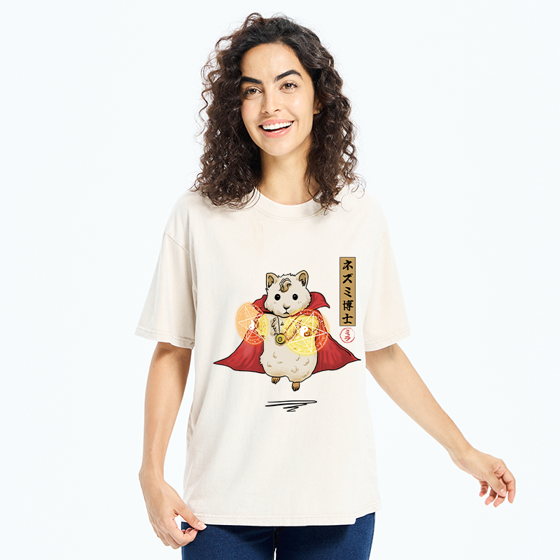 Tokyo-Tiger Doctor Mouse Japanese Washed T-Shirt